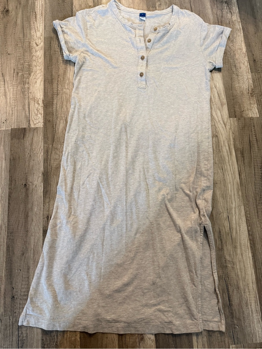 Henley Knit T-Shirt midi Dress
